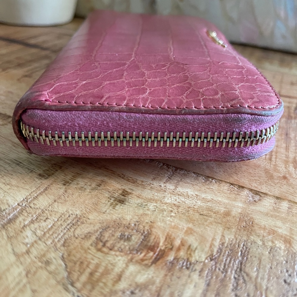 Miu Miu Croc Embossed Zippy Wallet - image 4